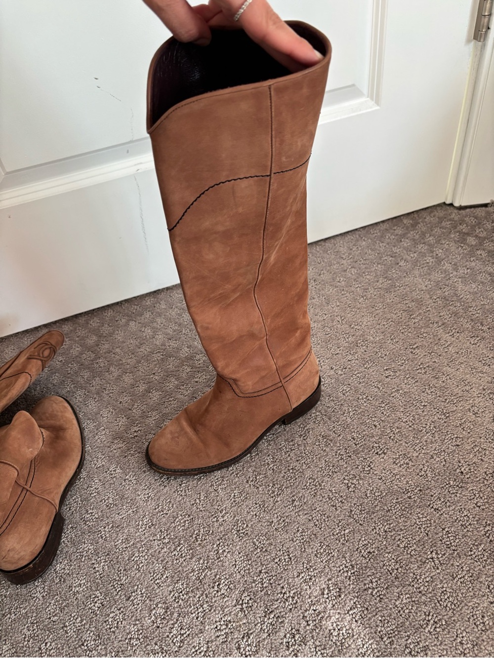 Authentic Chanel  Cognac Brown Over-the-Knee riding Boots - Picture 2 of 7